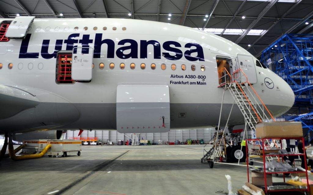 Der erste Airbus A380 der Lufthansa