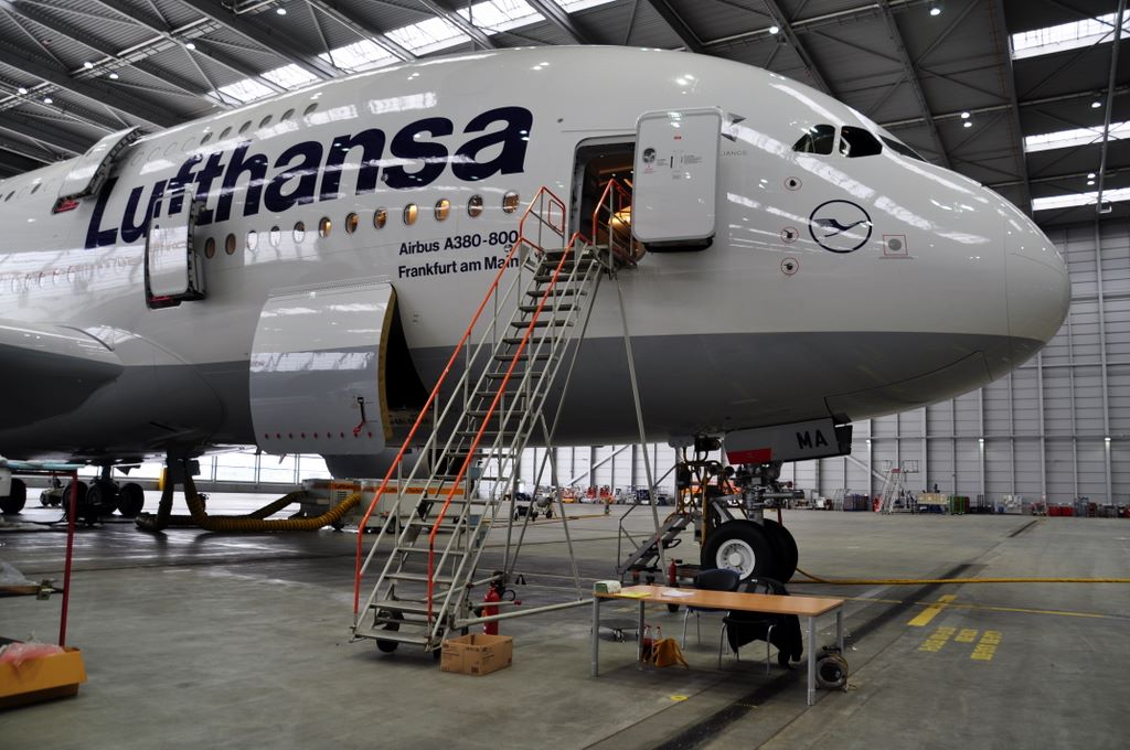 Der erste Airbus A380 der Lufthansa