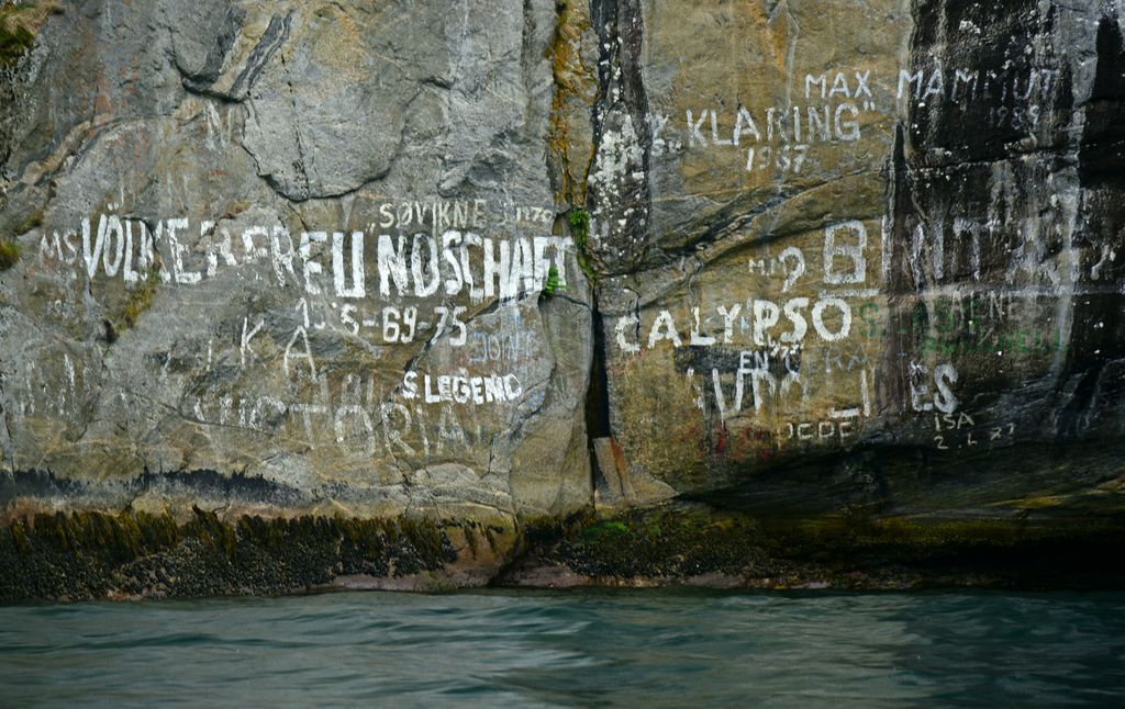 Die Völkerfreundschaft war im Geiranger-Fjord, Norwegen