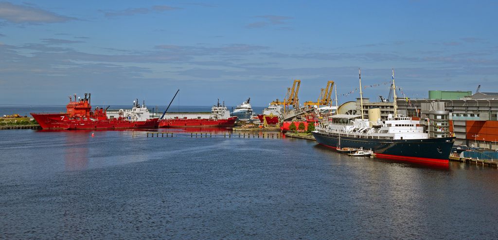 Die HMY Britannia in Leith
