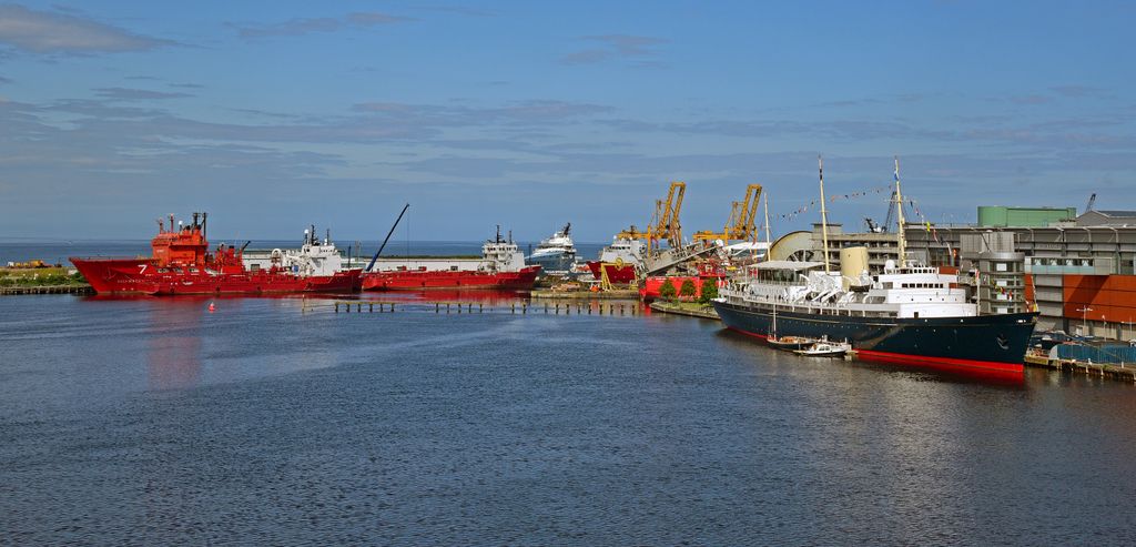 Die HMY Britannia in Leith