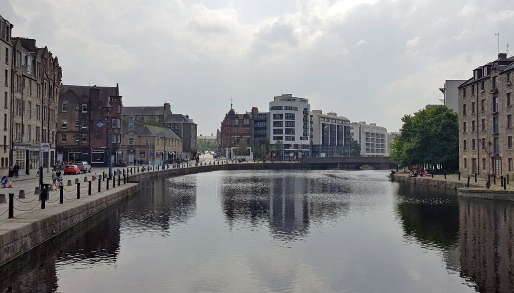 Die Innenstadt von Leith, Schottland