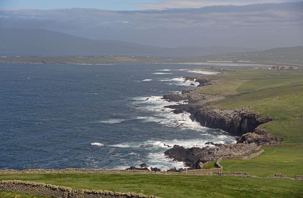 Das Sumburgh Head Cliff in Shetland, Schottland