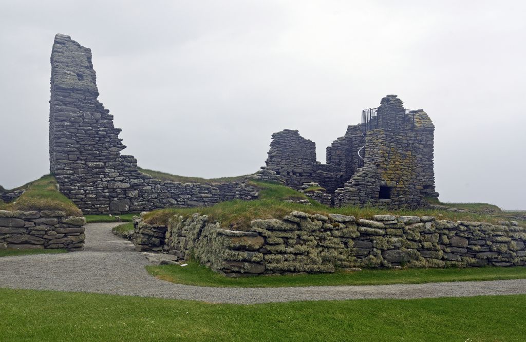 Das Haus vom Landbesitzer (mit schöner Aussicht), Jarlshof in Shetland, Schottland