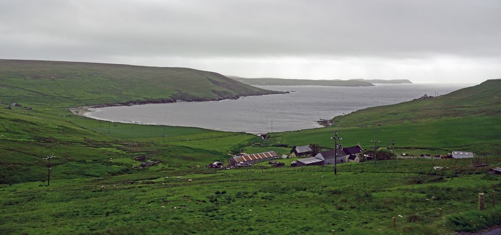 Blick auf Mainland Shetland, Schottland