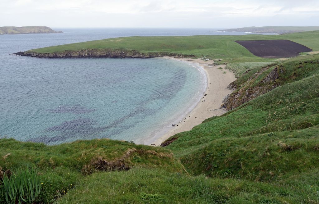 Blick auf Mainland Shetland, Schottland