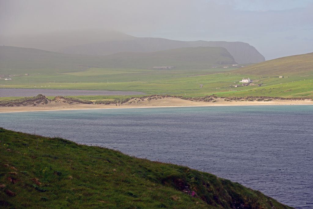 Blick auf Mainland Shetland, Schottland