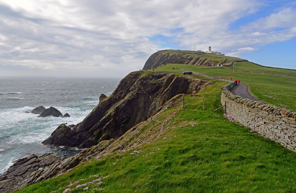 Das Sumburgh Head Cliff in Shetland, Schottland