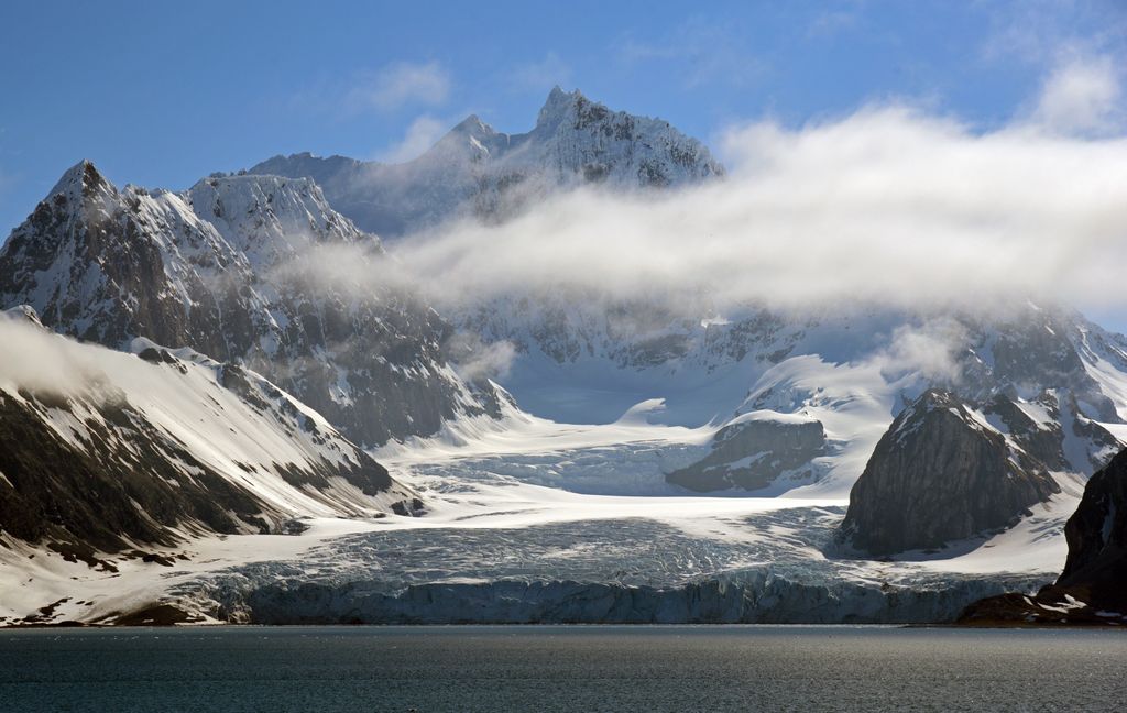 Blick auf Burgerbukta, Spitzbergen