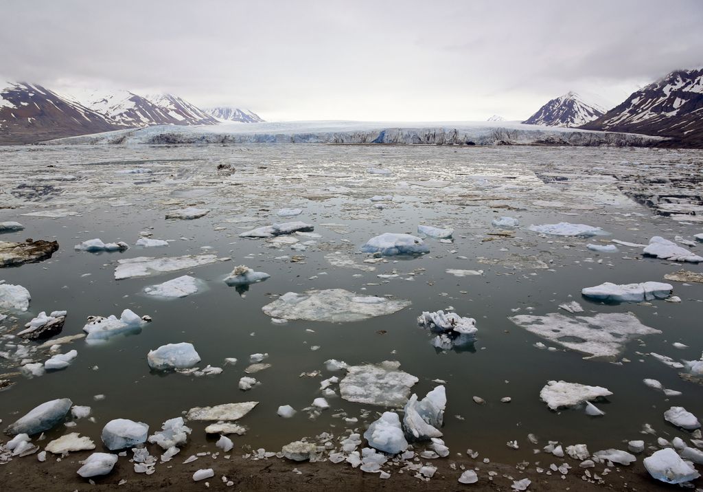 Der Gletscher Recherchebreen, Recherchefjorden, Spitzbergen