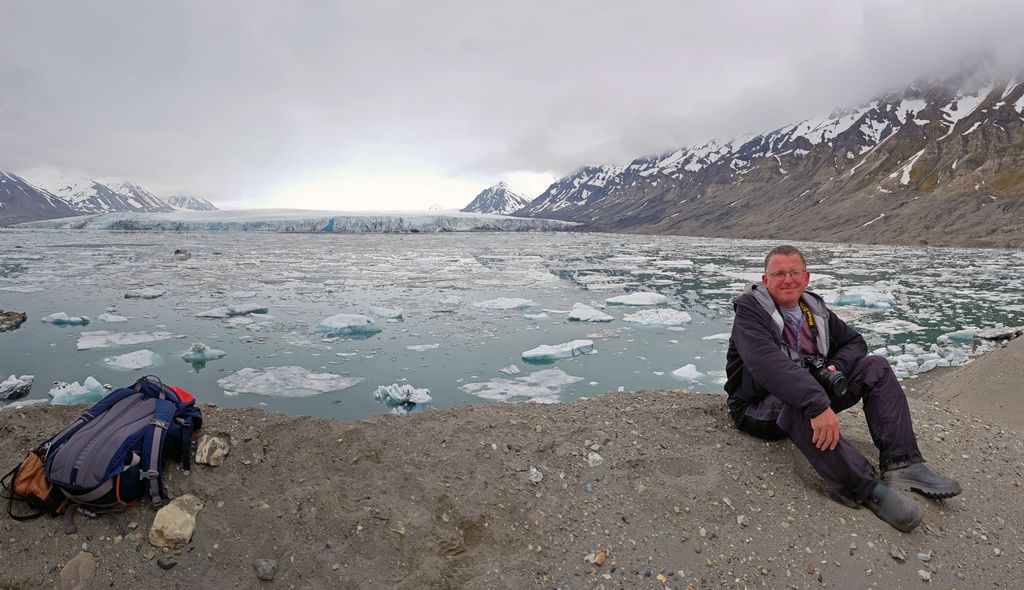 Zinni und der Gletscher Recherchebreen, Recherchefjorden, Spitzbergen