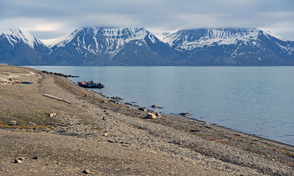 Der Strand von Bamsebu, Spitzbergen