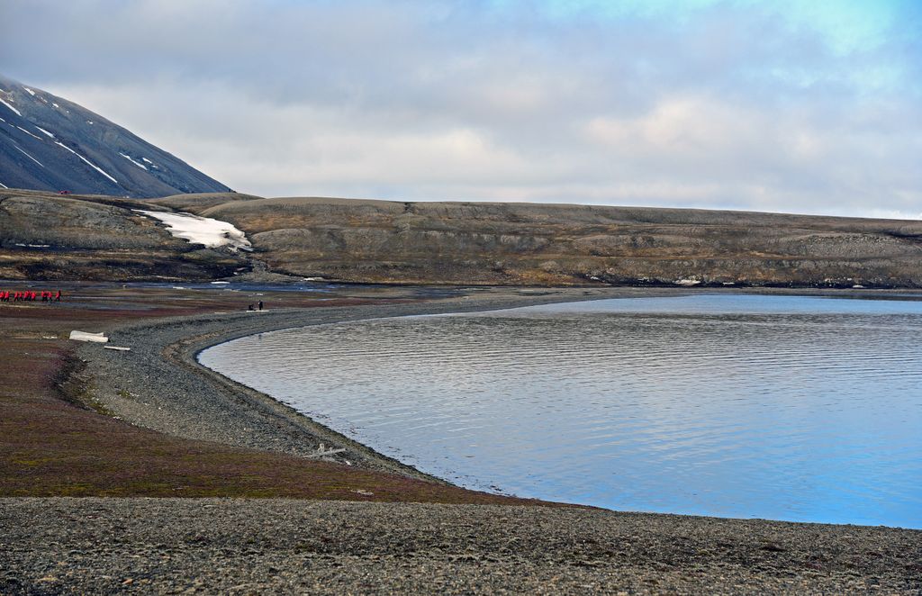 Der Strand von Bamsebu, Spitzbergen, leider ohne Beachbar