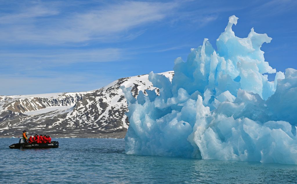 Unterwegs in der Gletscherwelt vom  Monacobreen und Seligerbreen, Spitzbergen