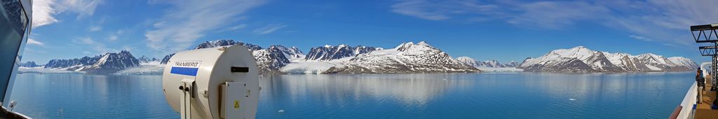 Panorama-Bild auf die Gletscher Monacobreen und Seligerbreen, Spitzbergen