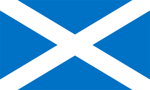 Die Nationalflagge von Schottland
