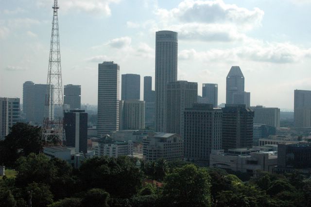 Die Skyline von Singapur