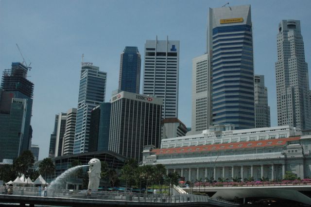 Die Skyline von Singapur