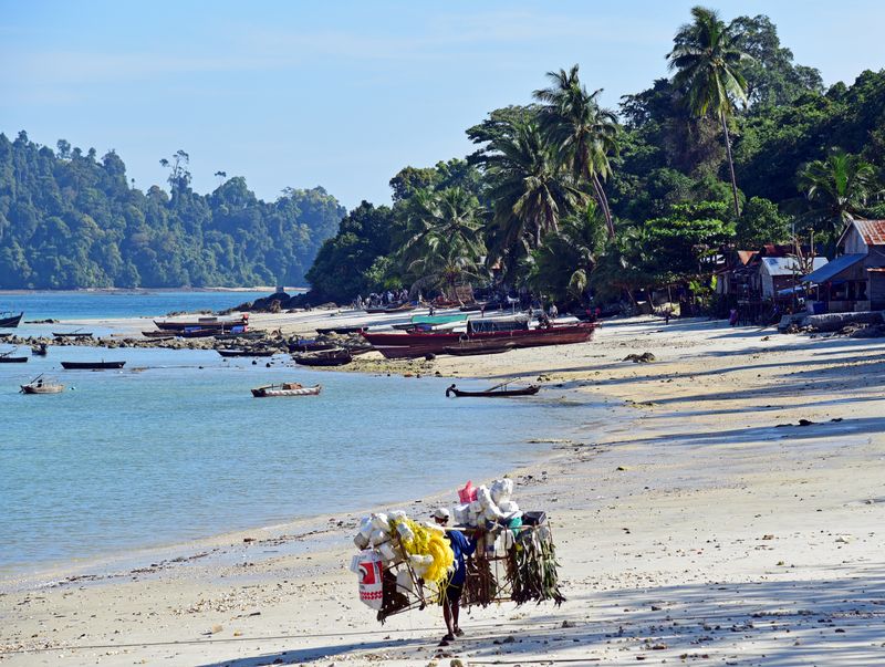 Der Ort Ma Kyone Galet auf der Insel Bo Cho