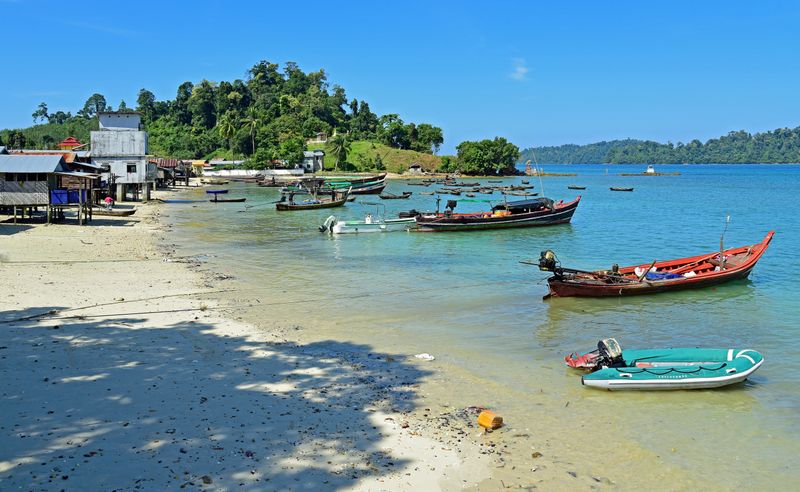 Der Ort Ma Kyone Galet auf der Insel Bo Cho