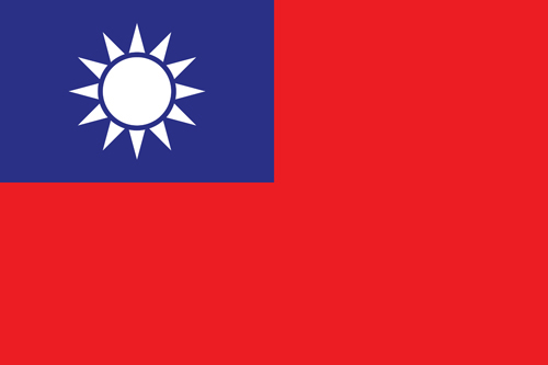Die Nationalflagge von Taiwan