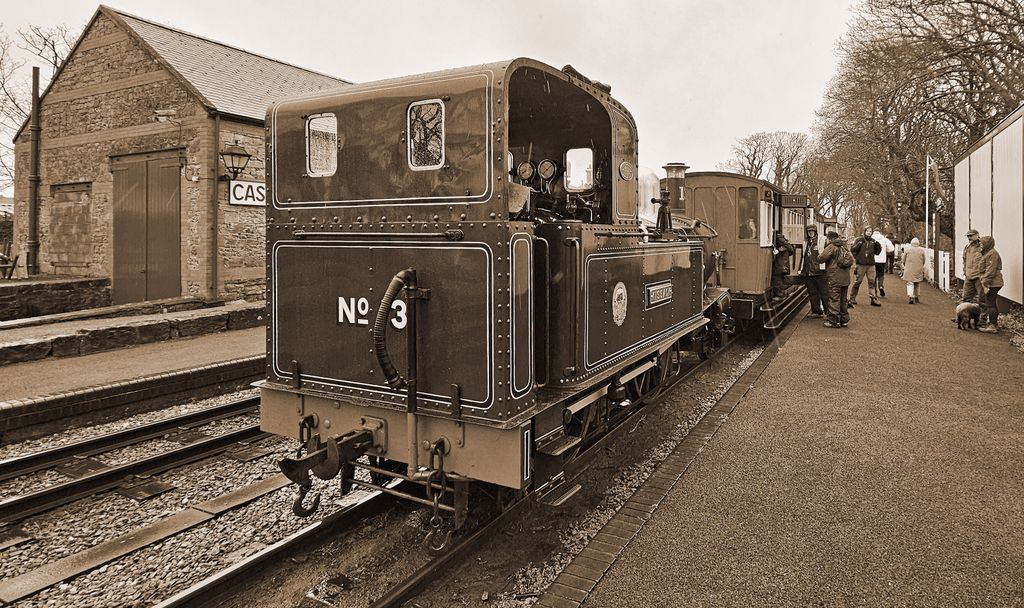 Die Lokomotive „Kissack“ der Isle of Man Railway