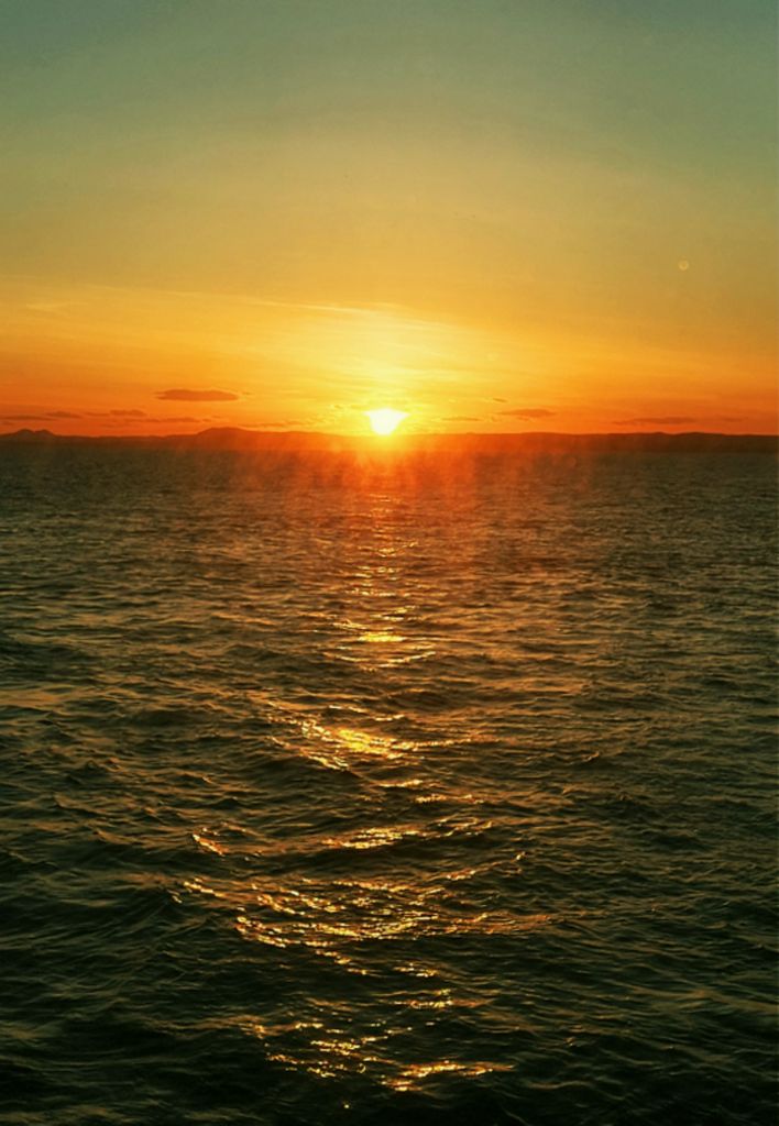 Sonnenuntergang vor der Isle of May