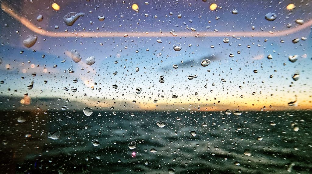 Regen in der Nordsee im Frühjahr 2024