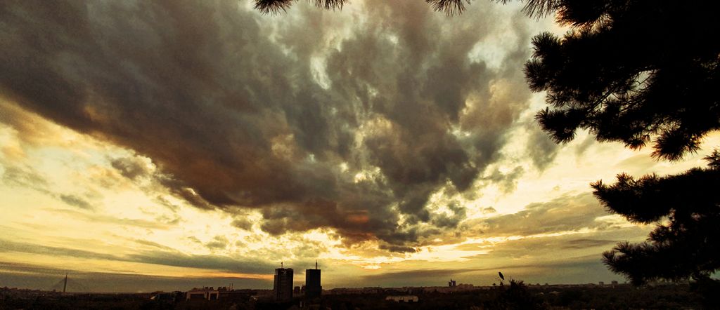 Sonnenuntergang in Belgrad