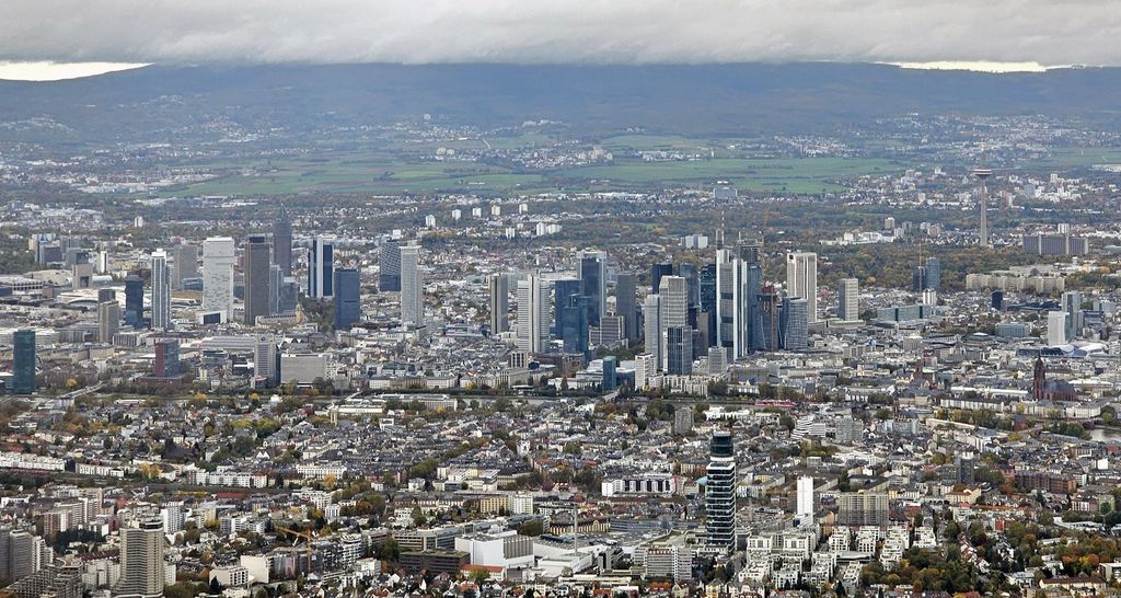 Die Skyline von Frankfurt