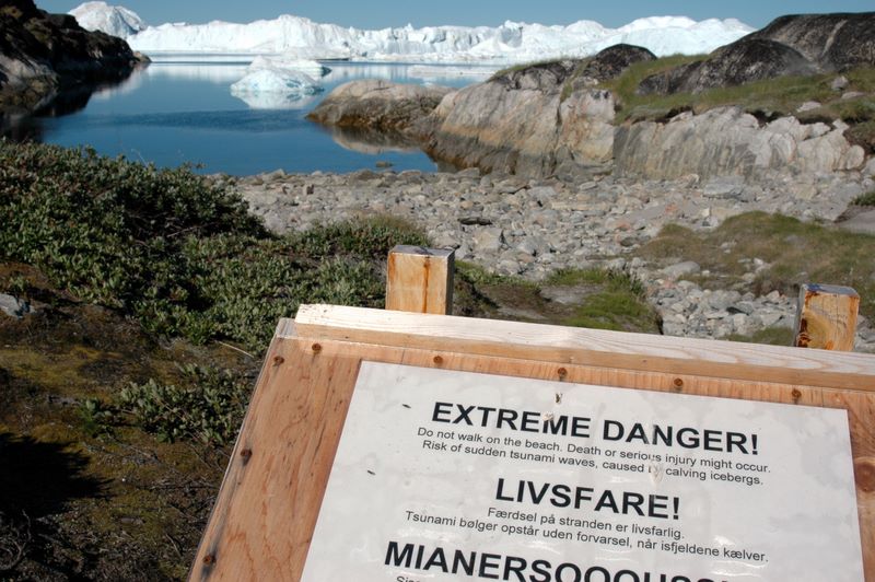 Betreten des Strandes ungesund