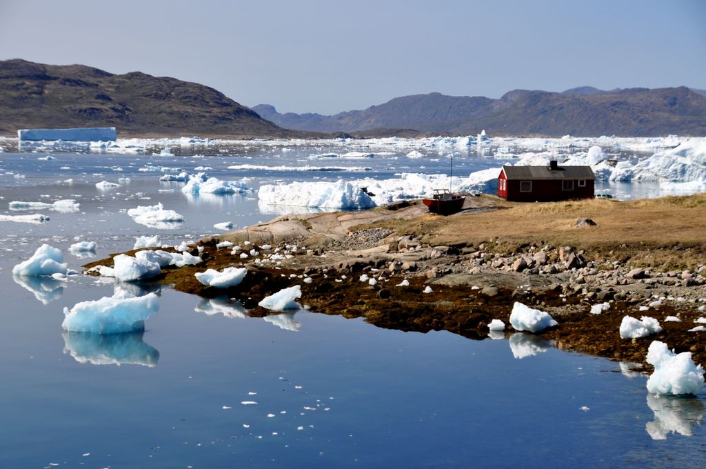 Eisberge nahe Narsaq, Grönland