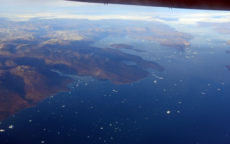 Auf dem Flug von Upernavik nach Ilulissat