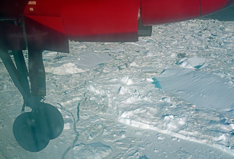 Flug über den Eisfjord von Ilulissat