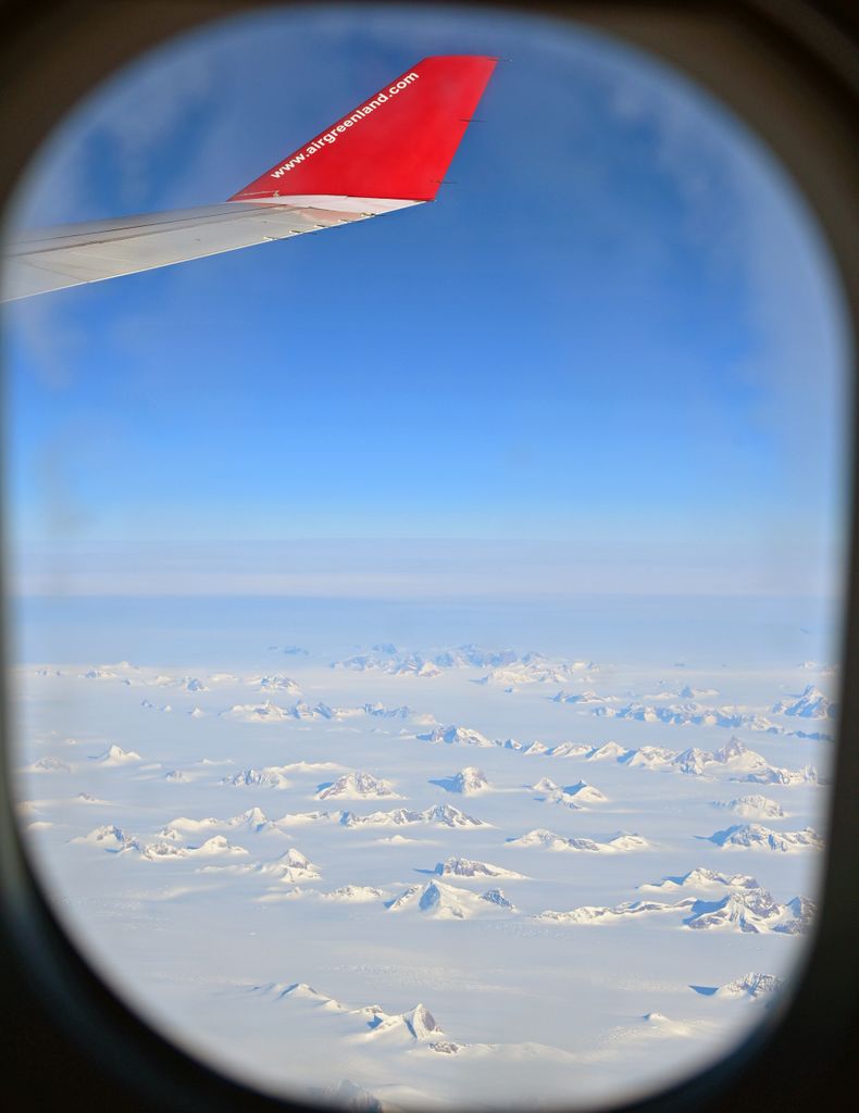 Auf dem Flug von Kopenhagen nach Kangerlussuaq