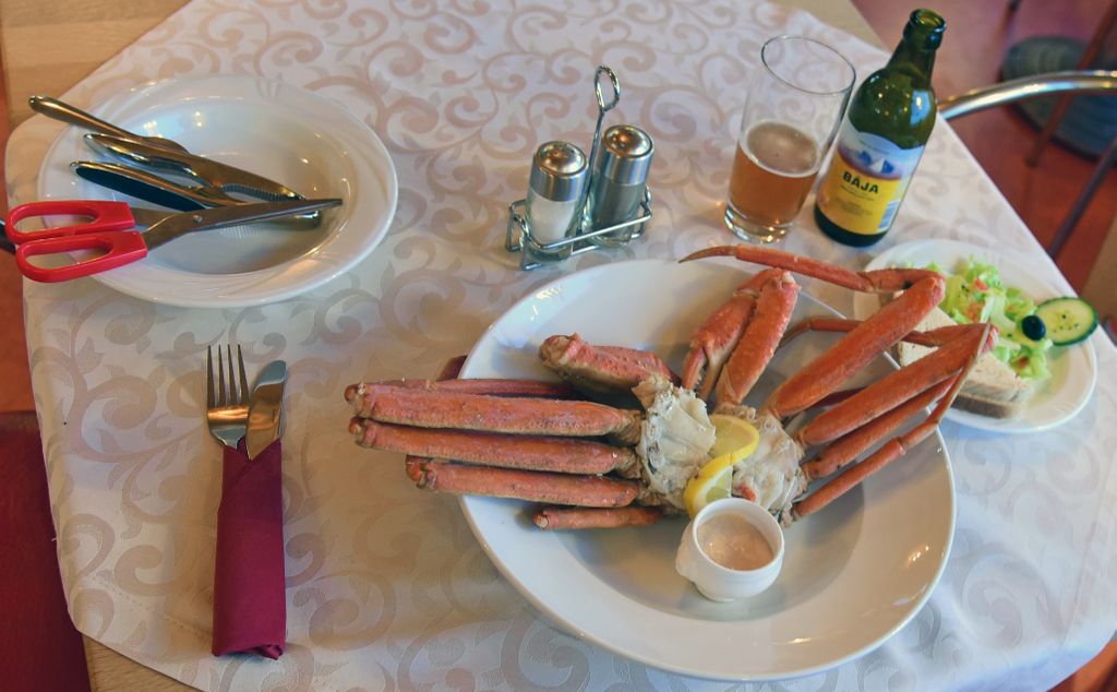 Eine Seespinne im „Café Inuit“, Ilulissat