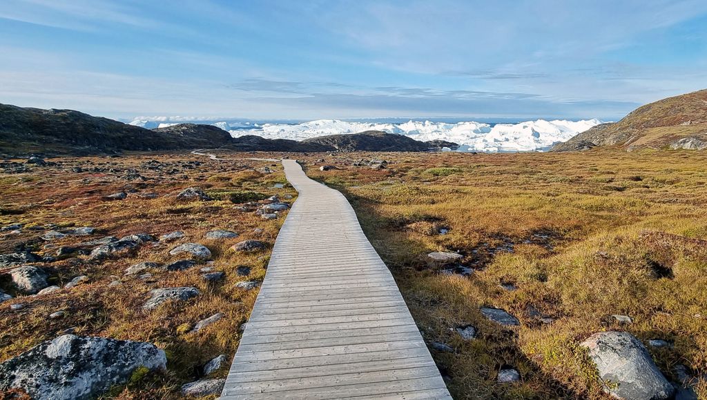Der Bohlenweg zum Ilulissat-Eisfjord