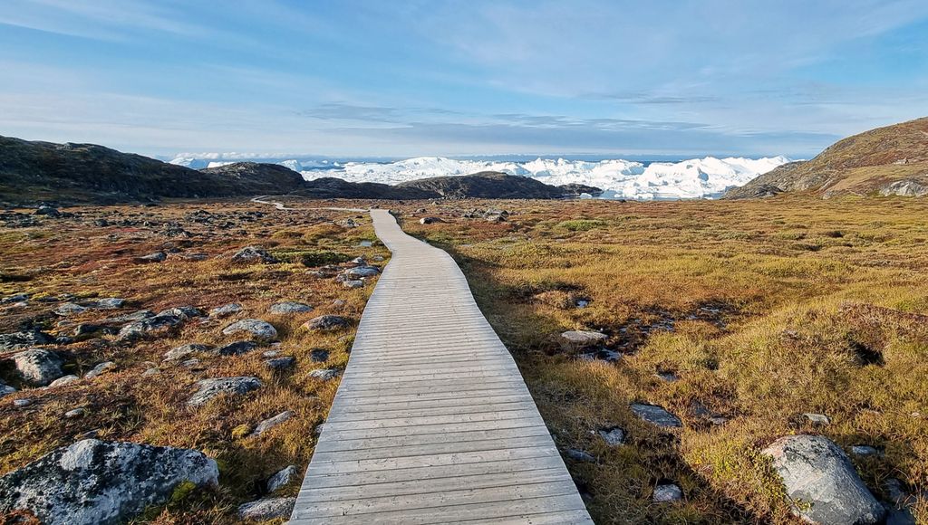 Der Bohlenweg zum Ilulissat-Eisfjord