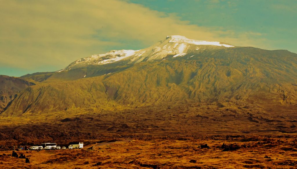 Der Vulkan Snæfellsjökull in Island