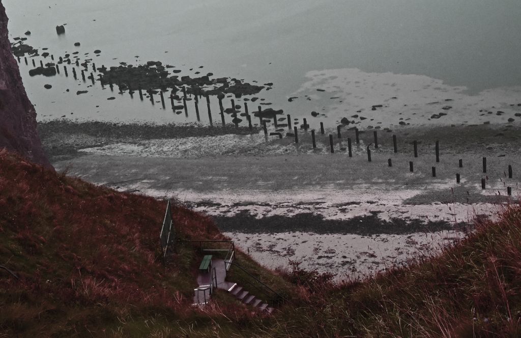 Helgoland im Regen