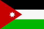 Die Nationalflagge von Jordanien