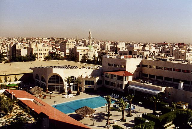 Blick vom Hotel auf Amman