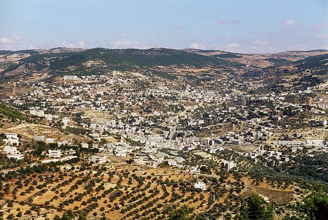 Blick auf eine jordanische Stadt