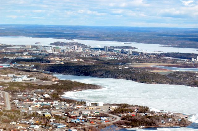 Anflug auf Yellowknife