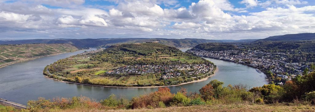 Blick auf eine Rheinschleife