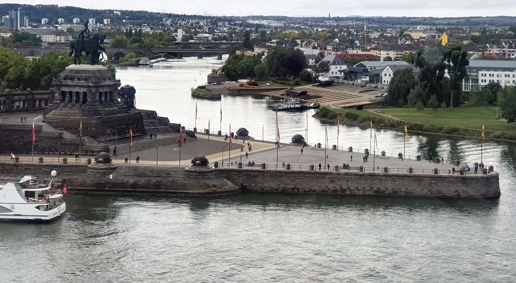 Blick auf das deutsche Eck in Koblenz