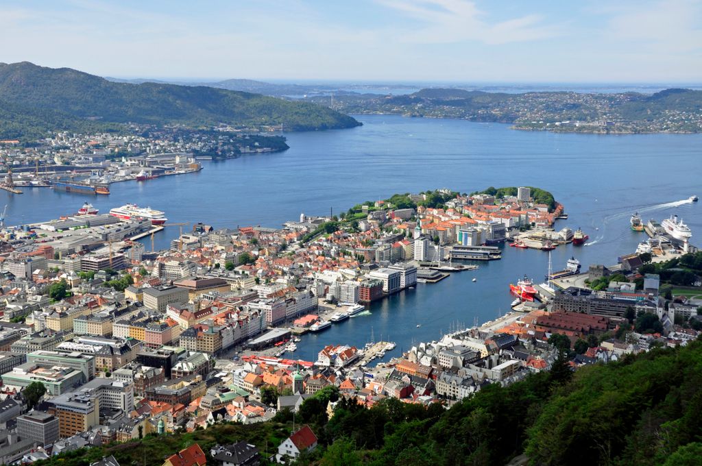 Blick auf Bergen / Norwegen