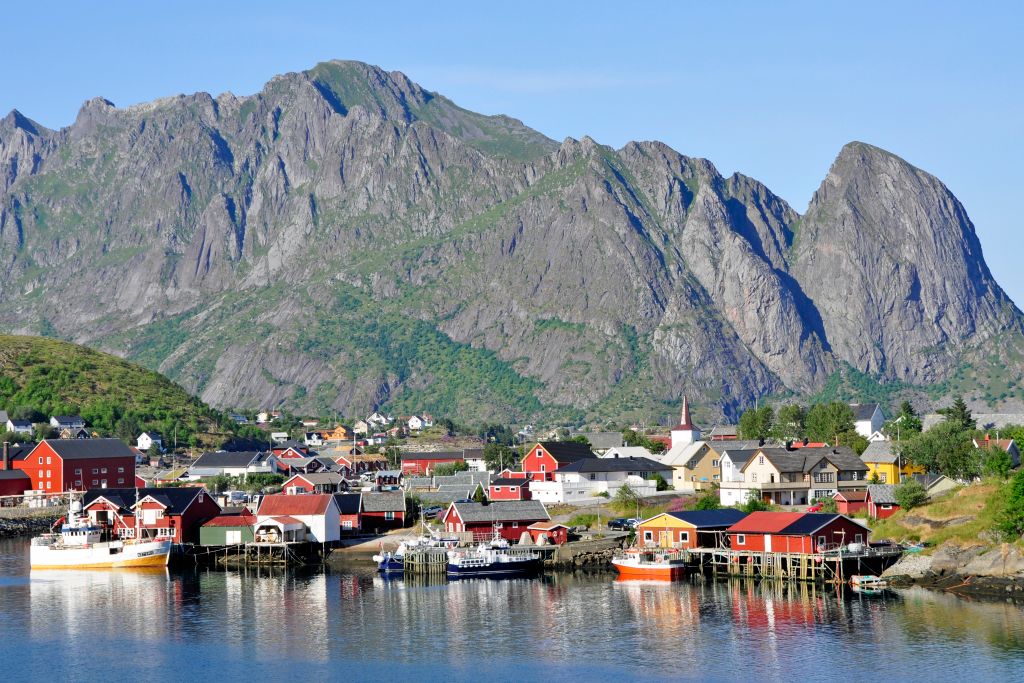 Blick auf Reine / Norwegen