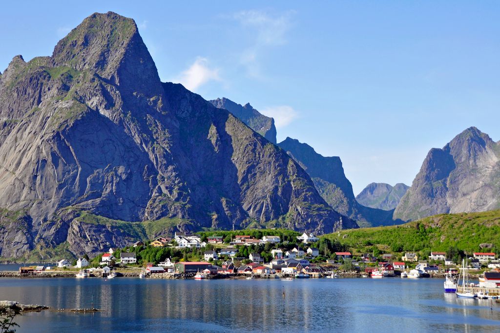 Blick auf Reine / Norwegen