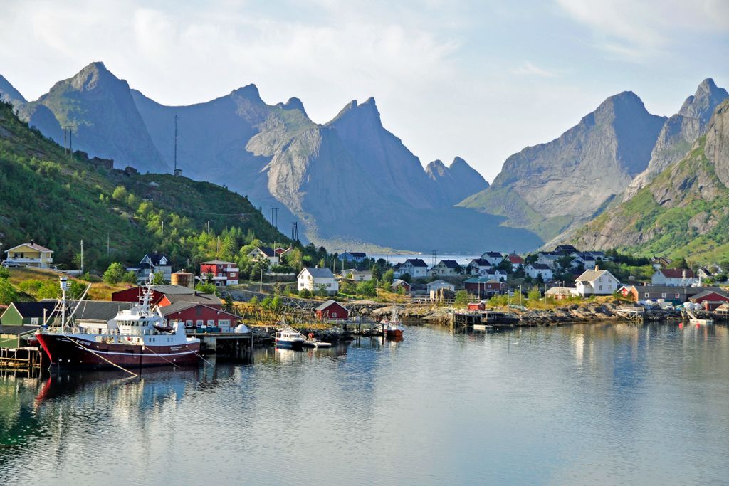 Blick auf Reine / Norwegen